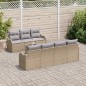 Set Divano da Giardino da 8 Pezzi con Cuscini Beige Set Divano da Giardino da 8 Pezzi con Cuscini Beige