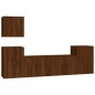 Set Mobili Porta TV 5 pz Rovere Marrone in Legno Multistrato Set Mobili Porta TV 5 pz Rovere Marrone in Legno Multistrato