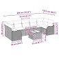 Set di divani da giardino vidaXL 8 pezzi con cuscini marrone polyrattan