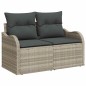 Set divano da giardino vidaXL 8 pezzi con cuscini grigio chiaro in polyrattan Set divano da giardino vidaXL 8 pezzi con cuscini grigio chiaro in polyrattan