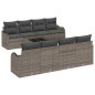 Set Divano Giardino in 9 pezzi con Cuscini Grigio Rattan
