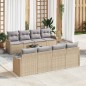 Set Divano Giardino vidaXL 9 Pezzi con Cuscini Beige Polyrattan Set Divano Giardino vidaXL 9 Pezzi con Cuscini Beige Polyrattan