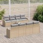 Set Divano Giardino vidaXL 9 Pezzi con Cuscini Beige Polyrattan Set Divano Giardino vidaXL 9 Pezzi con Cuscini Beige Polyrattan
