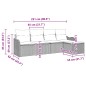 vidaXL Set da Salotto da Giardino a 5 Pezzi in Poly Rattan Grigio Chiaro con Cuscini.