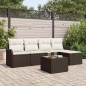 vidaXL Set Divano da Giardino 5 Pezzi con Cuscini Grigi in Rattan