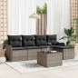 vidaXL Set Giardino 5 Pezzi con Cuscini in Rattan Sintetico Nero