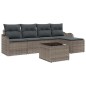 vidaXL Set Giardino 5 Pezzi con Cuscini in Rattan Sintetico Nero