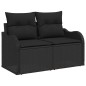 vidaXL Set di divani da giardino a 4 pezzi con cuscini in rattan sintetico nero vidaXL Set di divani da giardino a 4 pezzi con cuscini in rattan sintetico nero