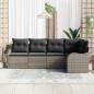 vidaXL Set Divani da Giardino 5 Pezzi con Cuscini Grigi in Rattan Sintetico vidaXL Set Divani da Giardino 5 Pezzi con Cuscini Grigi in Rattan Sintetico
