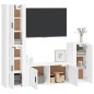 Set di Mobili Porta TV 4 pz Bianco in Legno Multistrato Set di Mobili Porta TV 4 pz Bianco in Legno Multistrato