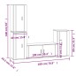 Set di Mobili Porta TV 4 pz Bianco in Legno Multistrato Set di Mobili Porta TV 4 pz Bianco in Legno Multistrato