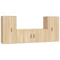 Set di Mobili Porta TV 3 pz Rovere Sonoma in Legno Multistrato Set di Mobili Porta TV 3 pz Rovere Sonoma in Legno Multistrato