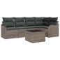 vidaXL Set di Divani da Giardino a 5 Pezzi di con cuscini in rattan nero.
