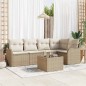 vidaXL Set Giardino 6 Pezzi con Cuscini in Rattan Polipropilene Marrone