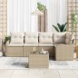 vidaXL Set Giardino 6 Pezzi con Cuscini in Rattan Polipropilene Marrone