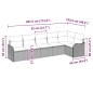 vidaXL Set Divano da Giardino 6 Pezzi con Cuscini Grigio Chiaro in Polyrattan