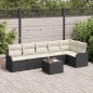 vidaXL Set Divano da Giardino 6 Pezzi con Cuscini in Rattan Polipropilene Marrone