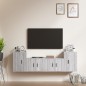Set di Mobili Porta TV 4 pz Grigio Sonoma in Legno Multistrato Set di Mobili Porta TV 4 pz Grigio Sonoma in Legno Multistrato