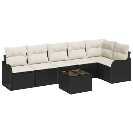 vidaXL Set Divano da Giardino 6 Pezzi con Cuscini in Rattan Polipropilene Marrone