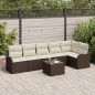 vidaXL Set Divano da Giardino a 6 Pezzi in Rattan Sintetico Grigio con Cuscini vidaXL Set Divano da Giardino a 6 Pezzi in Rattan Sintetico Grigio con Cuscini