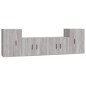 Set di Mobili Porta TV 4 pz Grigio Sonoma in Legno Multistrato Set di Mobili Porta TV 4 pz Grigio Sonoma in Legno Multistrato