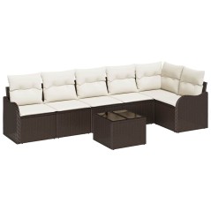vidaXL Set Divano da Giardino a 6 Pezzi in Rattan Sintetico Grigio con Cuscini
