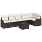 vidaXL Set Divano da Giardino a 6 Pezzi in Rattan Sintetico Grigio con Cuscini vidaXL Set Divano da Giardino a 6 Pezzi in Rattan Sintetico Grigio con Cuscini