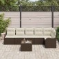 vidaXL Set Divano da Giardino a 6 Pezzi in Rattan Sintetico Grigio con Cuscini vidaXL Set Divano da Giardino a 6 Pezzi in Rattan Sintetico Grigio con Cuscini