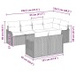 vidaXL Set di divani da giardino di 7 pezzi con cuscini grigio chiaro in rattan sintetico vidaXL Set di divani da giardino di 7 pezzi con cuscini grigio chiaro in rattan sintetico