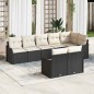 vidaXL Set di divani da giardino da 8 pezzi con cuscini in rattan nero