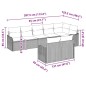 vidaXL Set divano da giardino 8 pezzi con cuscini grigio chiaro in rattan sintetico vidaXL Set divano da giardino 8 pezzi con cuscini grigio chiaro in rattan sintetico