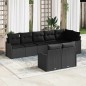 vidaXL Set di divani da giardino 8 pezzi con cuscini in rattan sintetico nero