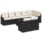 vidaXL Set di divani da giardino 8 pezzi con cuscini in rattan sintetico marrone
