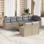 vidaXL Set Divano da Giardino 9 Pezzi con Cuscini in Rattan e Poliestere Nero.