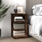 Mobiletto Laterale Rovere Fumo 35x35x55 cm in Legno Multistrato Mobiletto Laterale Rovere Fumo 35x35x55 cm in Legno Multistrato