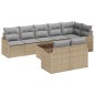 vidaXL Set Divano da Giardino 9 Pezzi con Cuscini in Rattan e Poliestere Nero.