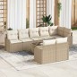 vidaXL Set di Divani da Giardino , 9 Pezzi con Cuscini Marroni in Rattan Sintetico