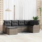 vidaXL Set da giardino 6 pezzi con cuscini in rattan grigio
