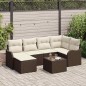 vidaXL Set da Giardino : Divano 6 Pezzi con Cuscini Grigi in Rattan