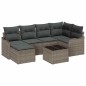 vidaXL Set di Divani da Giardino con Cuscini Neri in Rattan Polimerico - 6 Pezzi