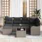 vidaXL Set di Divani da Giardino con Cuscini Neri in Rattan Polimerico - 6 Pezzi