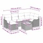 vidaXL Set da Giardino a 7 Pezzi con Cuscini Grigio in Polyrattan