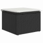 vidaXL Set da Giardino 7 Pezzi con Cuscini in Rattan Nero vidaXL Set da Giardino 7 Pezzi con Cuscini in Rattan Nero