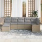 vidaXL Set da Giardino a 7 Pezzi con Cuscini Beige in Rattan Sintetico vidaXL Set da Giardino a 7 Pezzi con Cuscini Beige in Rattan Sintetico