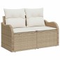 vidaXL Set divani giardino 7 pezzi con cuscini beige in rattan sintetico vidaXL Set divani giardino 7 pezzi con cuscini beige in rattan sintetico