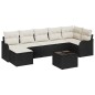 Set di Divano da Giardino con Cuscini vidaXL 7 Pezzi Rattan Sintetico Marrone