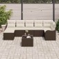 vidaXL Set di divani da giardino da 7 pezzi con cuscini grigi in rattan sintetico