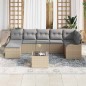 vidaXL Set di divani da giardino 8 pezzi con cuscini neri in rattan sintetico vidaXL Set di divani da giardino 8 pezzi con cuscini neri in rattan sintetico