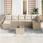 vidaXL Set di divani da giardino da 8 pezzi con cuscini marroni in rattan sintetico