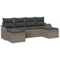 vidaXL Set di divani da giardino con cuscini, 6 pezzi in rattan sintetico grigio vidaXL Set di divani da giardino con cuscini, 6 pezzi in rattan sintetico grigio